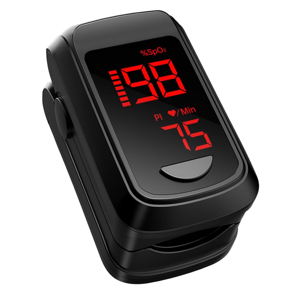 HOLFENRY Pulse Oximeter Fingertip 3-in-1 SpO2 heart rate perfusion index