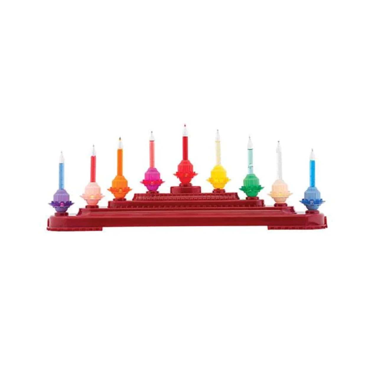 Holiday Splendor 9 Count Bubble Light Candolier on festive display