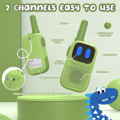 Two-channel kids walkie talkie set with 1000ft range