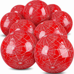 Hollowfly 12 pack spider web beach balls 7.87 inch diameter