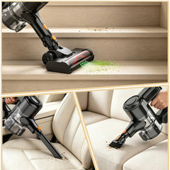 Anti-tangle brush on HOLOGO cordless vacuum cleaner removes pet hair