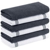 Homaxy kitchen towels 16x26 dark grey 6 pack