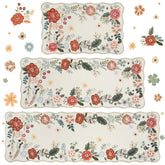 Homcomoda Floral Kitchen Rugs 3pc beige 20x32 image