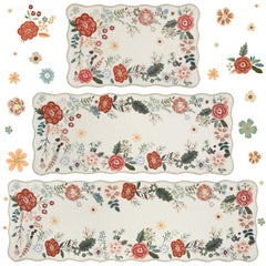 Homcomoda Floral Kitchen Rugs 3pc beige 20x32 image