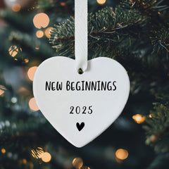 Home keepsake Beginnings 2025 Ornament with blue box