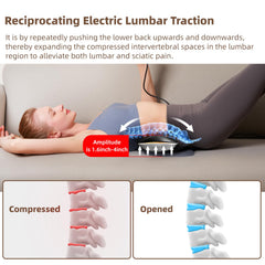 Device set up for home use with lumbar massage