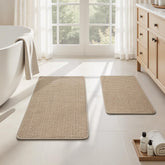 homeideas beige bathroom rug set 24x17 mat