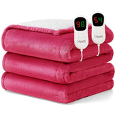 Homemate electric heated blanket queen size 84x90 dual-control on bed
