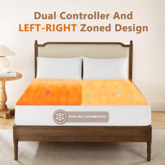 Dual controller Homemate electric mattress pad for queen size