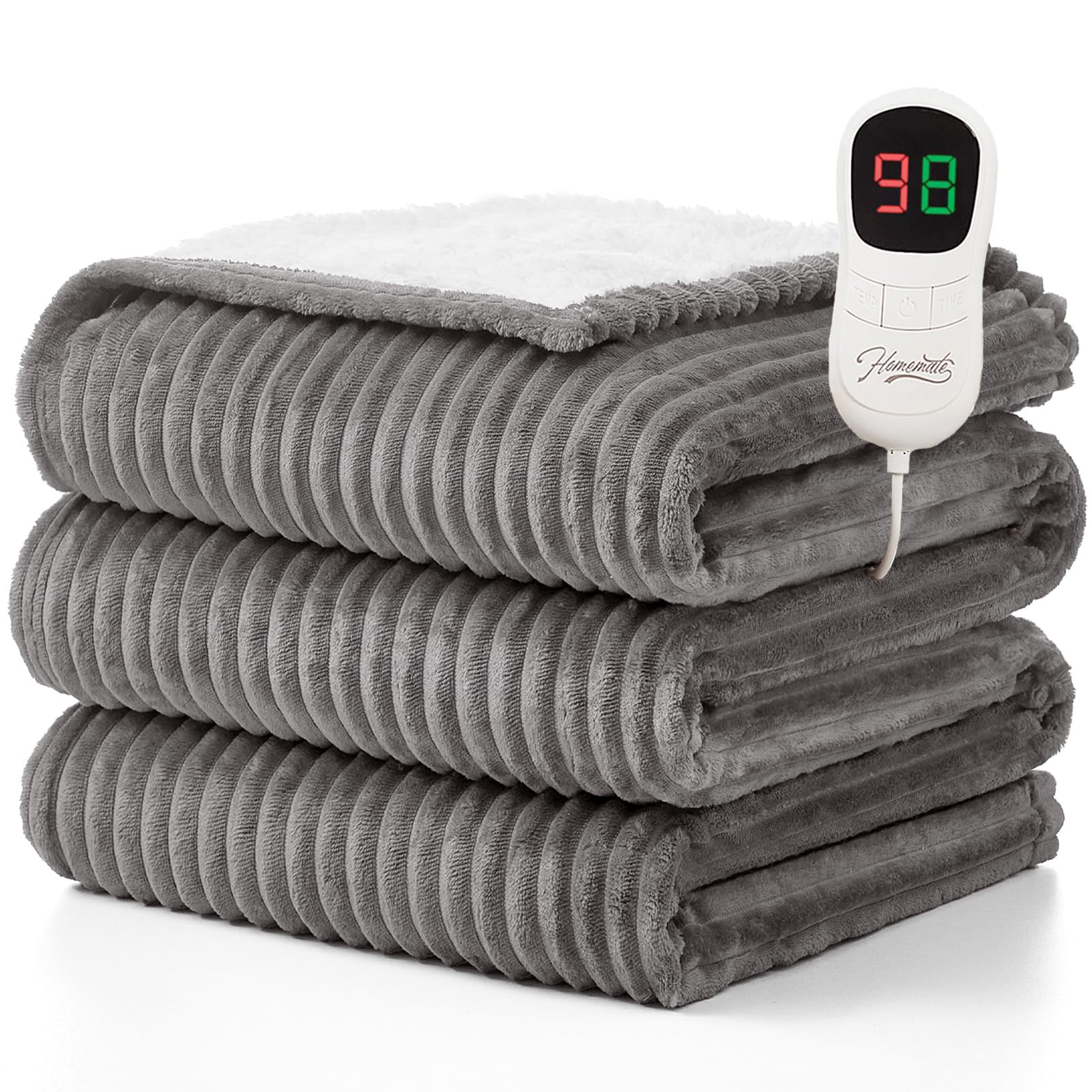 Homemate heated blanket electric throw 50x60 on bed