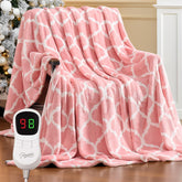 Homemate Heated Blanket Electric Throw 50x60 double-sided flannel close-up