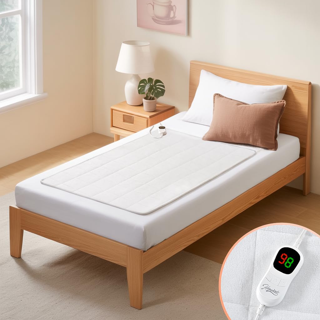 Homemate heated mattress pad mini twin size on bed