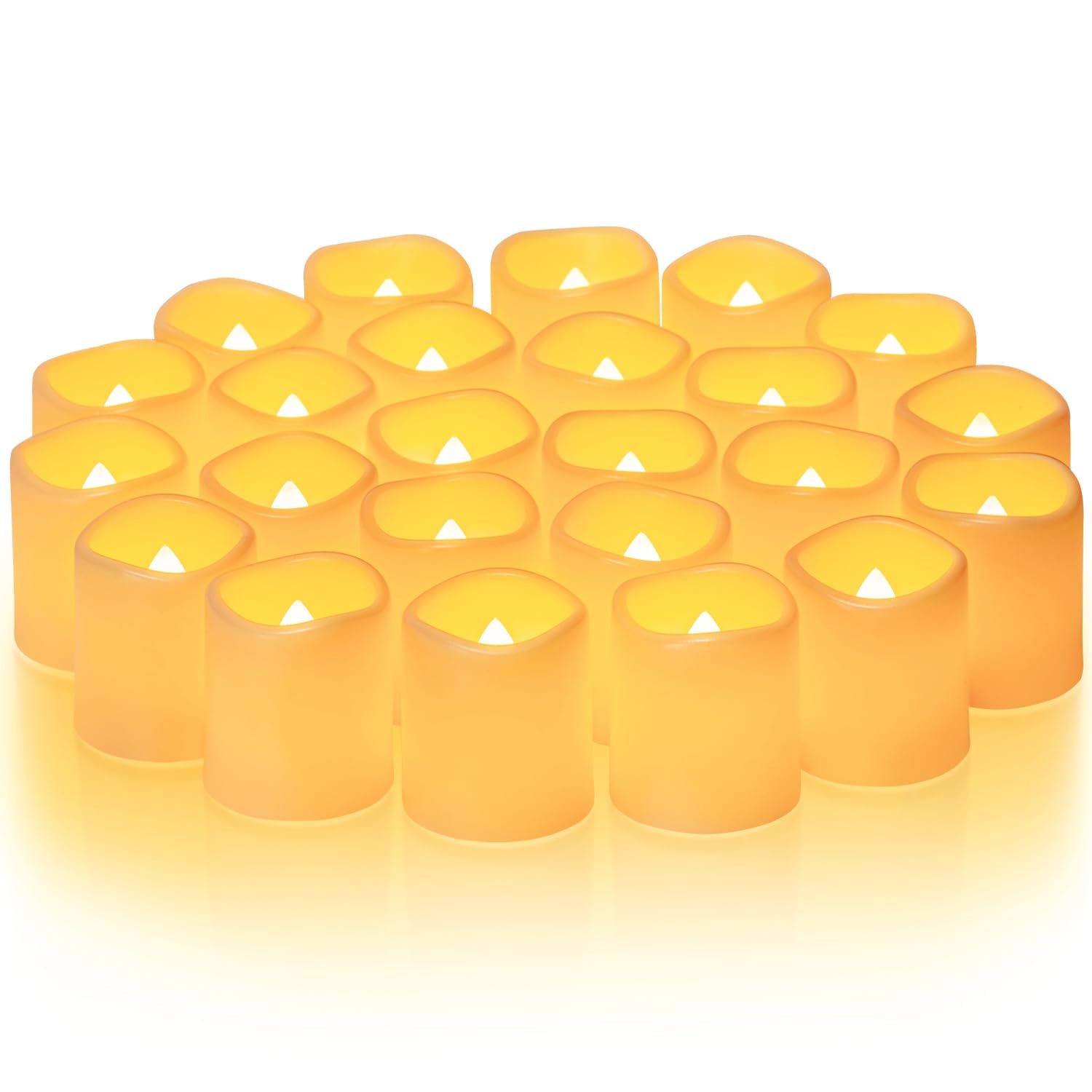 Homemory 24Pack flameless votive candles on table decor