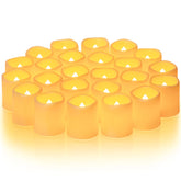 Homemory 24Pack flameless votive candles on table decor