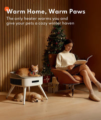2-in-1 ceramic space heater with pet mode