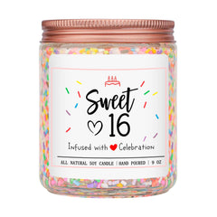 Homsolver 16th Birthday Gifts for Girls vanilla candle 7oz jar