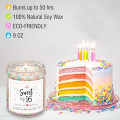 Vanilla birthday cake scented candle Homsolver 7oz jar
