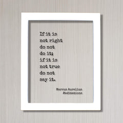 Floating Quote display with black text and see-through area