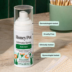 pH balanced 3.5 to 4.5 vaginal care spray