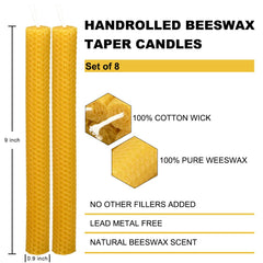 flat top beeswax taper candles for candlesticks