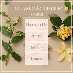 Honeysuckle Jasmine soy wax candle handcrafted in USA