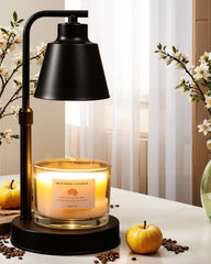 HONGZZI candle warmer lamp black front view with timer