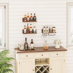 L-shaped guardrails on HOOBRO wall mounted shelves