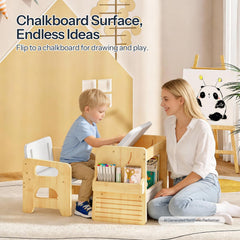 Under-table fabric storage bag visible on HOOBRO set