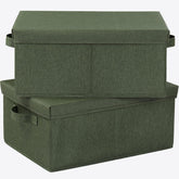 HOONEX storage bins with lids olive color size 16.5 x 11.8 x 7.5 inches
