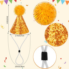 10 pieces mini party hats for stuffed animals