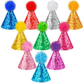 Hooqict mini party hats for stuffed animals assorted colors