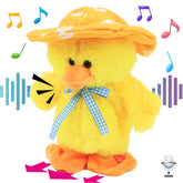 Hopearl talking singing duck toy 8in yellow