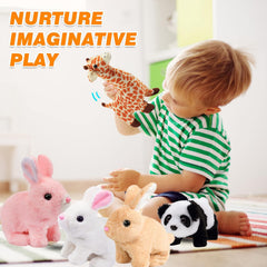 Hopping bunny toy walking with sound feature