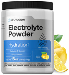 Horbäach Electrolytes Powder bottle label