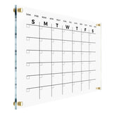 Horizontal Wall Calendar 2026 acrylic calendar with dry erase surface