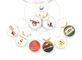Horse Race Wine Charms Run For The Blackeyed Susans set of 8
