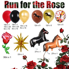 Horse racing balloon arch kit setup example