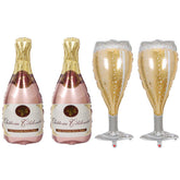horuius champagne bottle balloons 38.5in x 19.6in rose gold