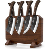 HOSHANHO 8 Pieces Butcher Kitchen Knife Set with magnetic block