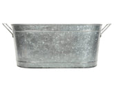 Hosley 18 inch long galvanized oval beverage tub chiller product image