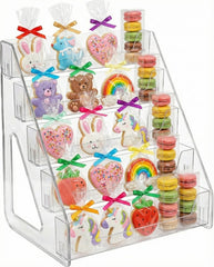 HOTCAN 5 tier acrylic cookie display stand close up
