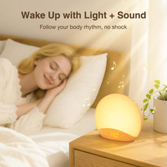 Sunrise wake up light display on HOUSBAY clock