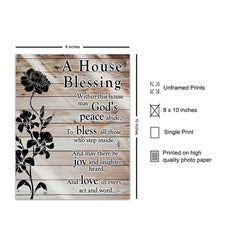 Religious decor Bible verse House Blessing Wall Art