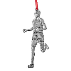 House of Morgan Pewter Male Runner Ornament 1 1/4 inch wide