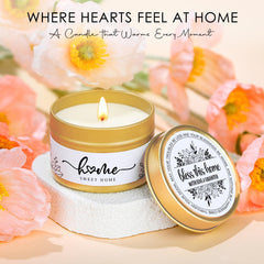 Natural soy wax scented candle for new home