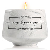 7oz lavender scented candle in marble ceramic jar