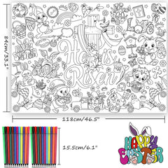 24 paint pens included with HOWAF coloring poster