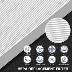 Filter dimensions H 10.2 in x L 6.5 in x W 1.6 in