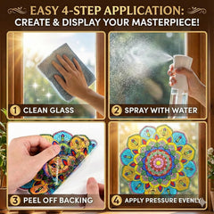 Window cling vinyls easy to apply and remove from glass surfaces