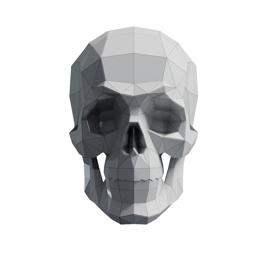 Handmade Human Skull Paper Sculpture kit image